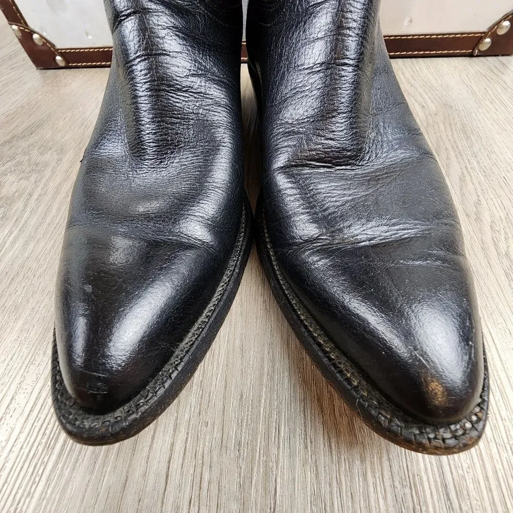 Justin Cowboy Western Leather Boots size 8.5